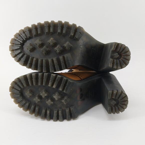 Dr. Martens Tan Persephone Sz 8 Eye Heeled Ankle Boots Women - Picture 9 of 12